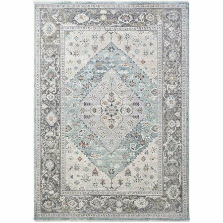 SLEEP EZ 7 ft. 10 in. x 9 ft. 10 in. Windsor Aria Area Rug - Gray SL3088119